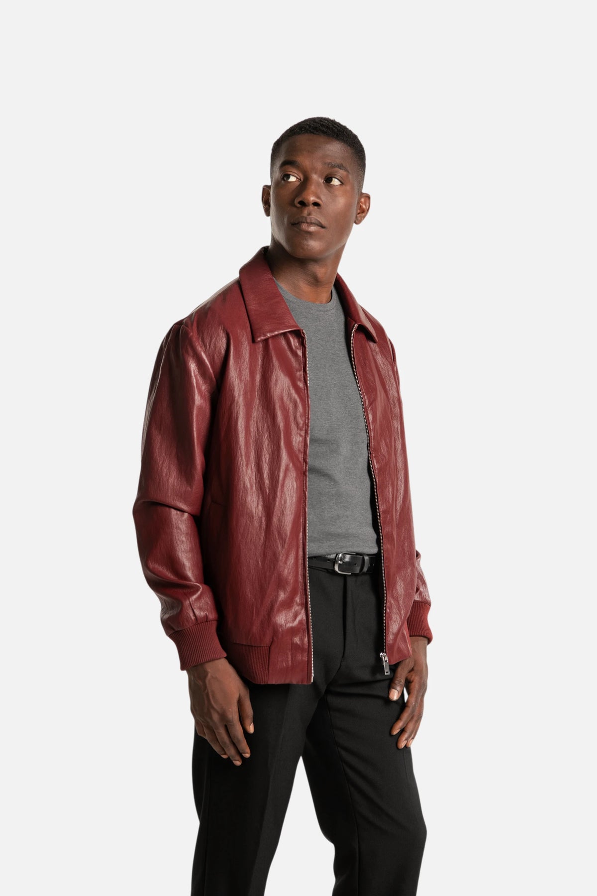 Leather Bomber Jacket