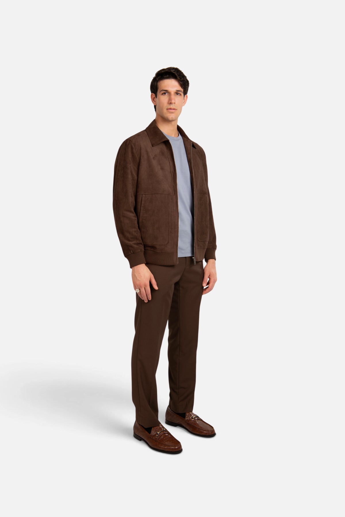 Suede Bomber Jacket
