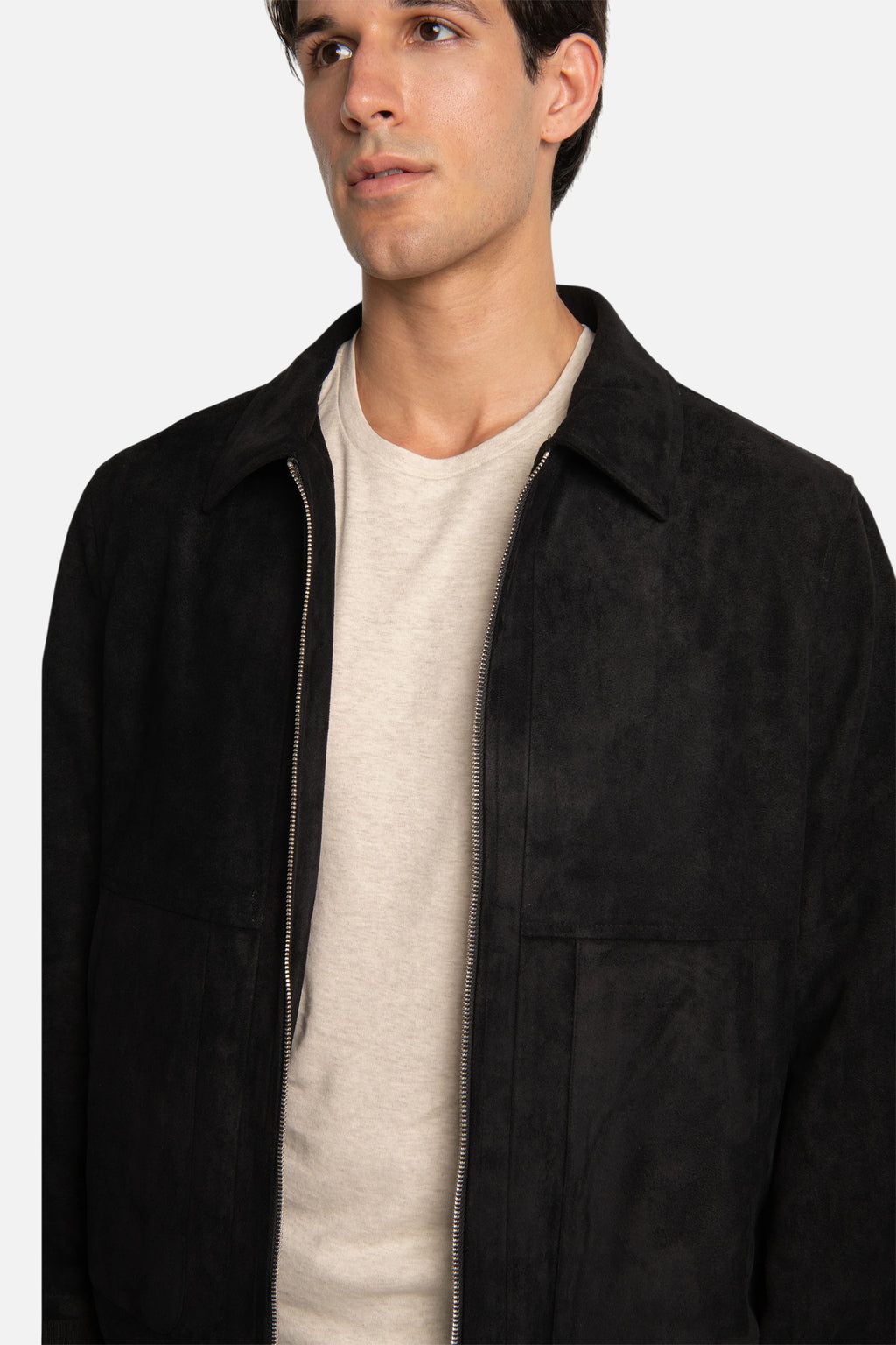 Suede Bomber Jacket