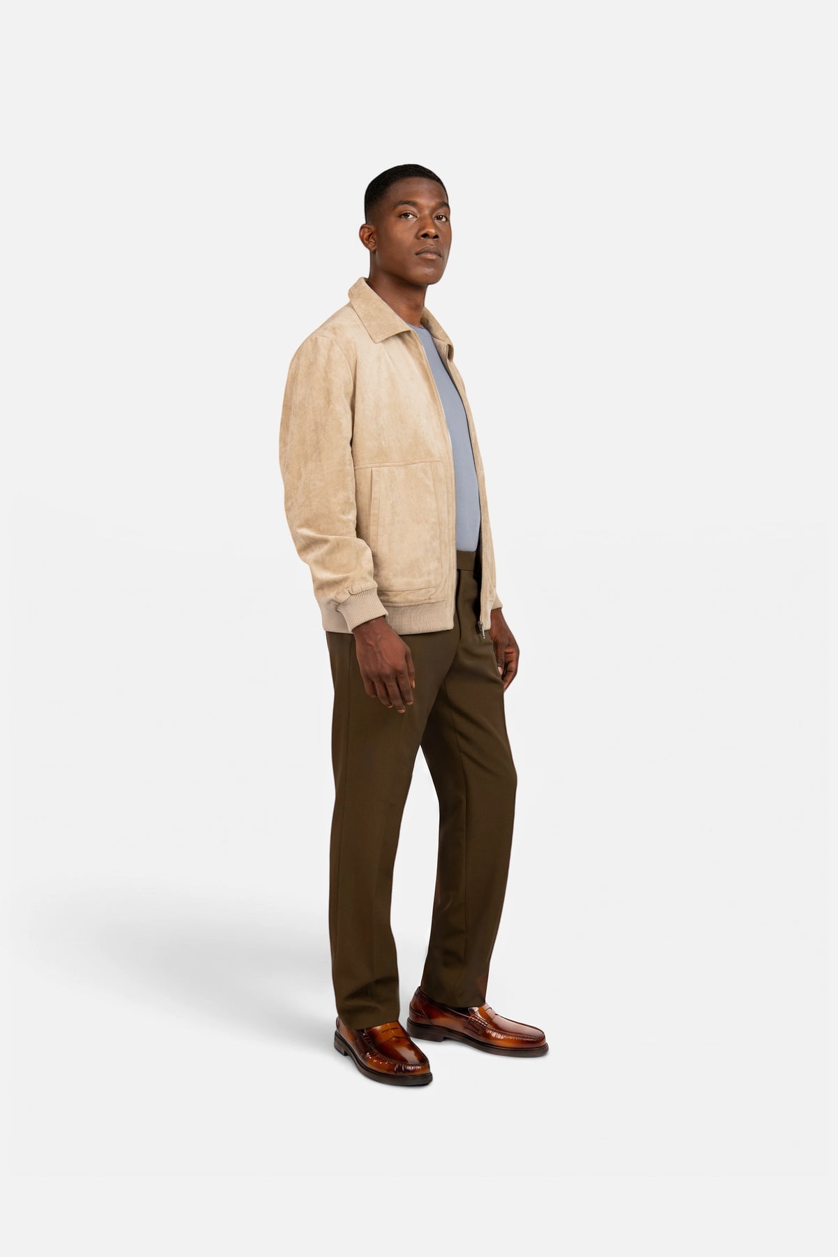 Suede Bomber Jacket