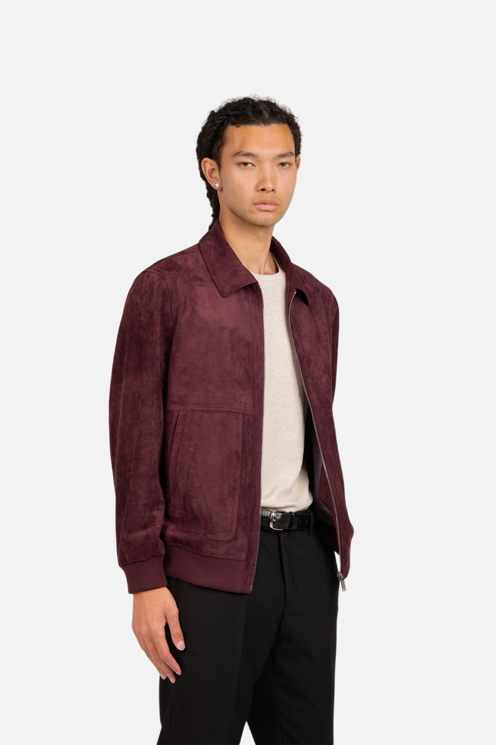 Suede Bomber Jacket