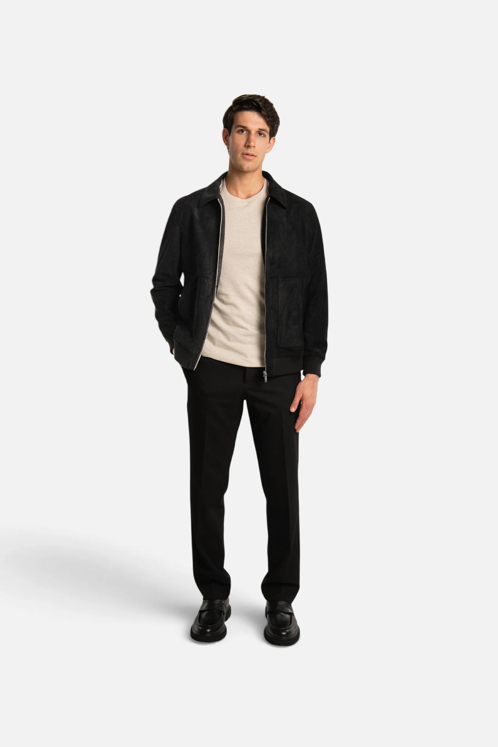 Suede Bomber Jacket