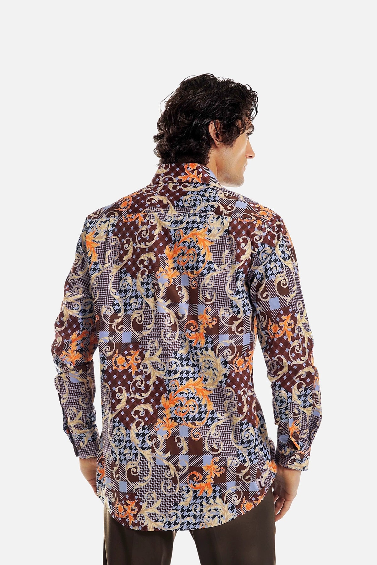 Baroque Patchwork Print Shirt