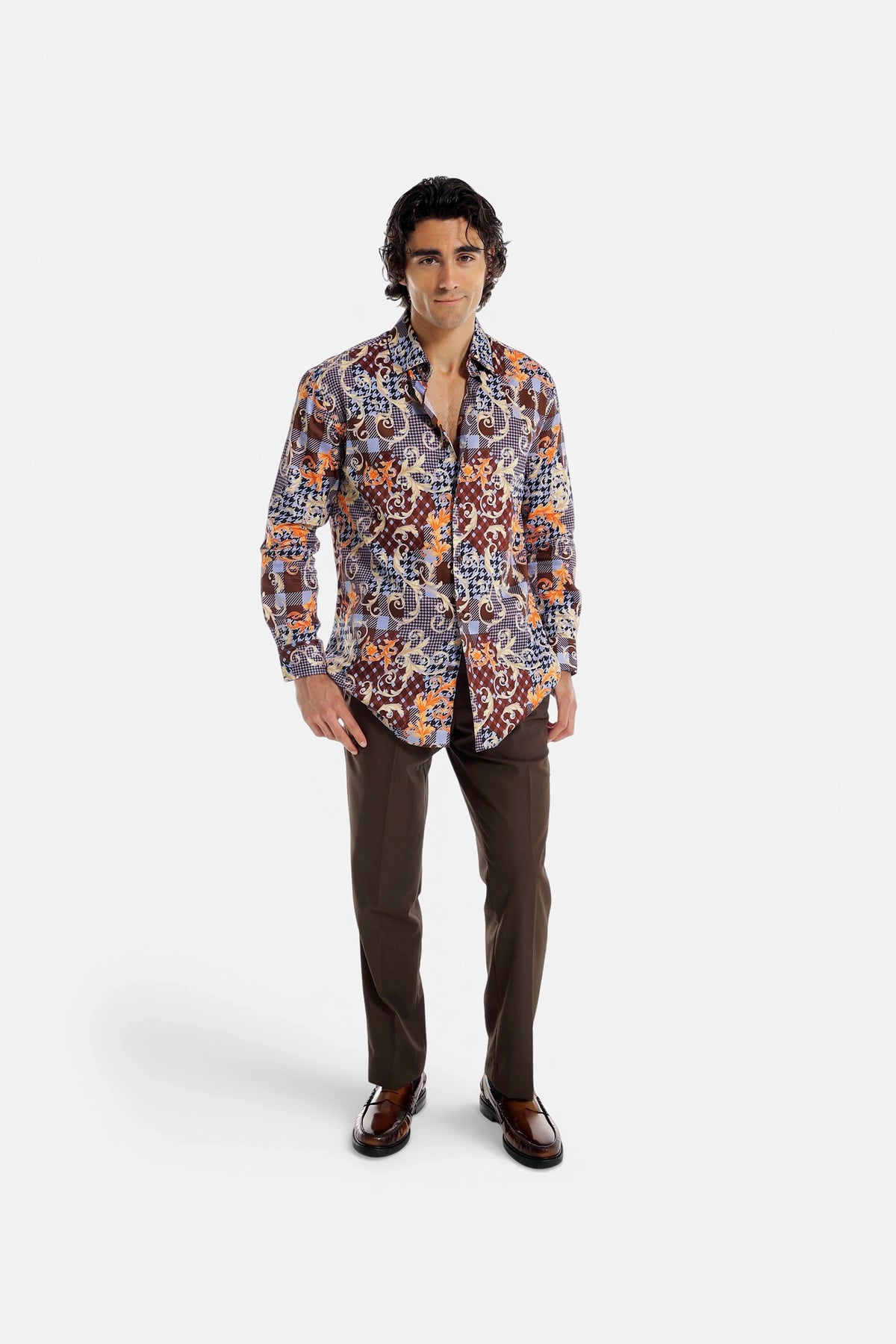 Baroque Patchwork Print Shirt