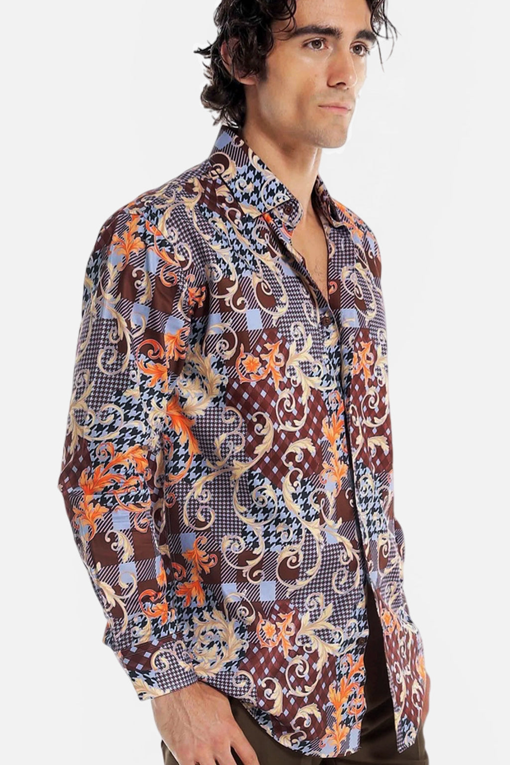 Baroque Patchwork Print Shirt