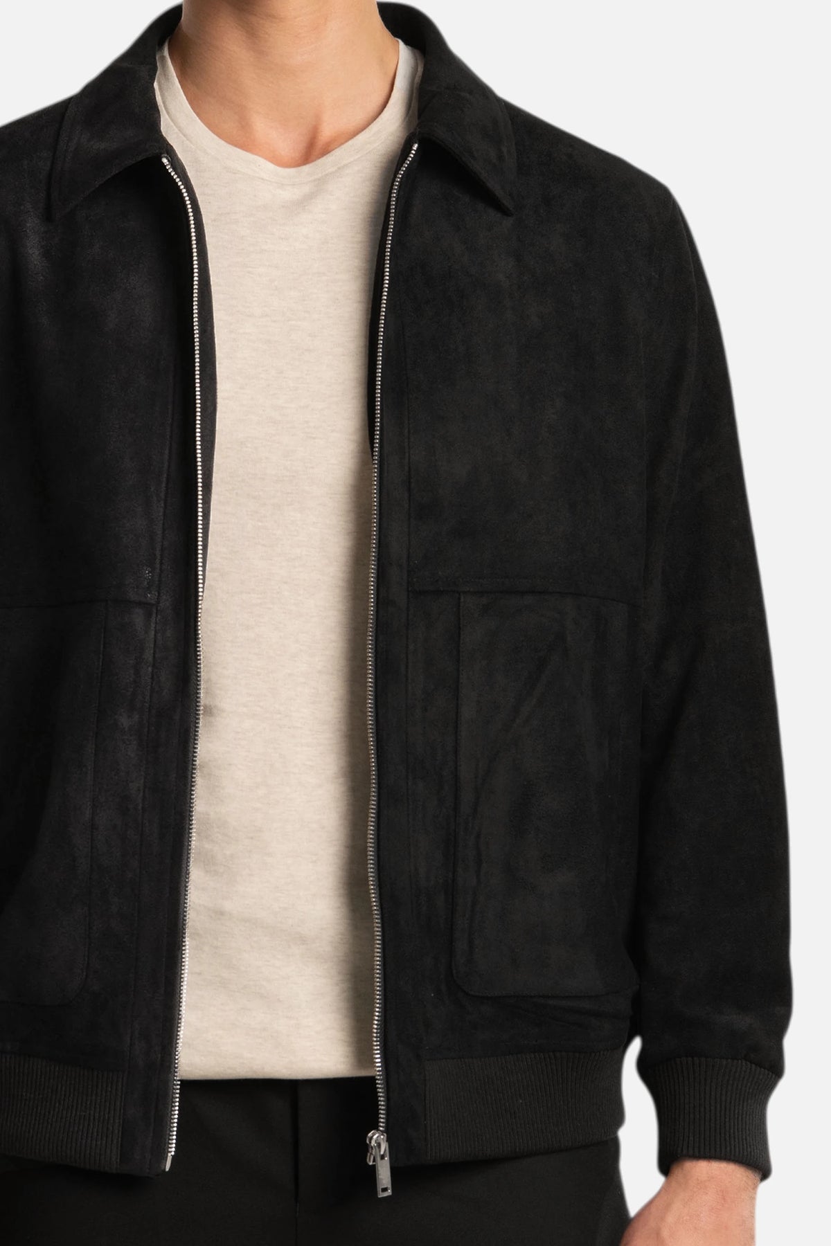 Suede Bomber Jacket