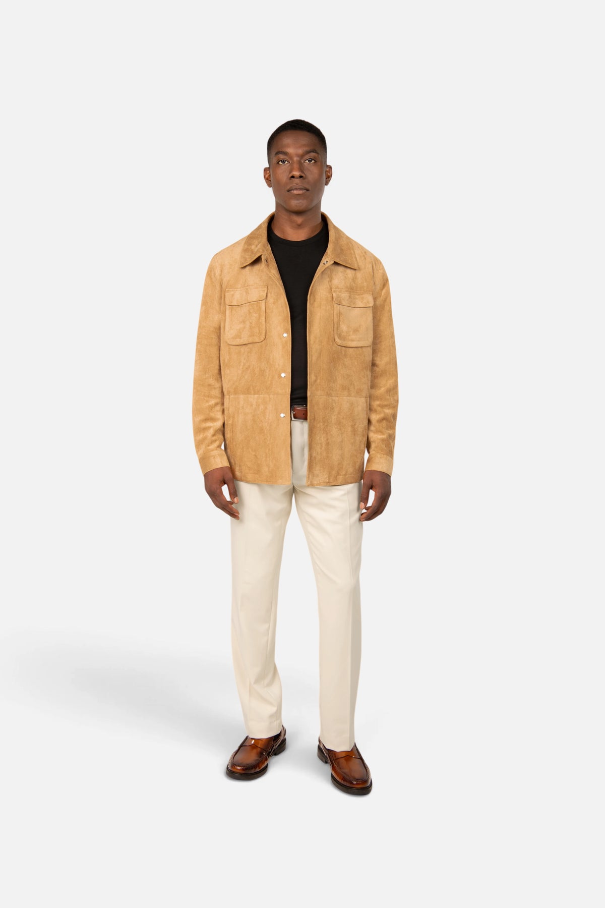 Suede Jacket with Buttons