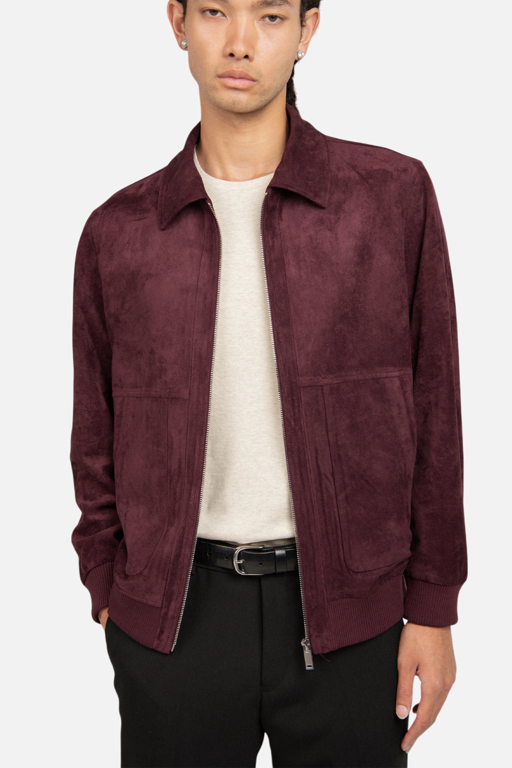 Suede Bomber Jacket