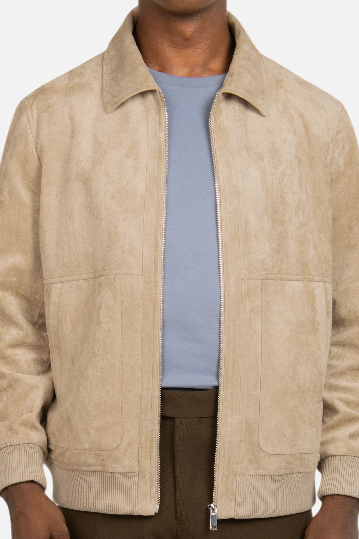 Suede Bomber Jacket