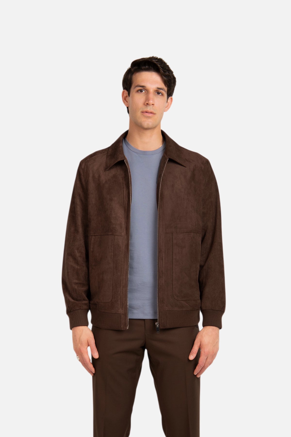 Suede Bomber Jacket