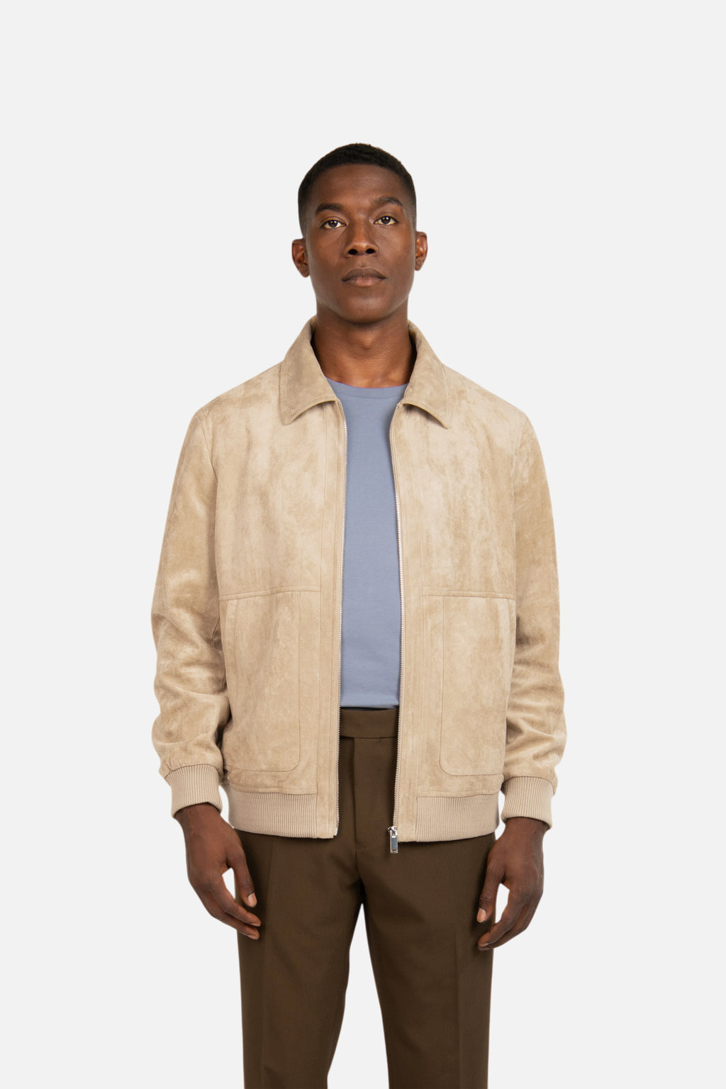 Suede Bomber Jacket