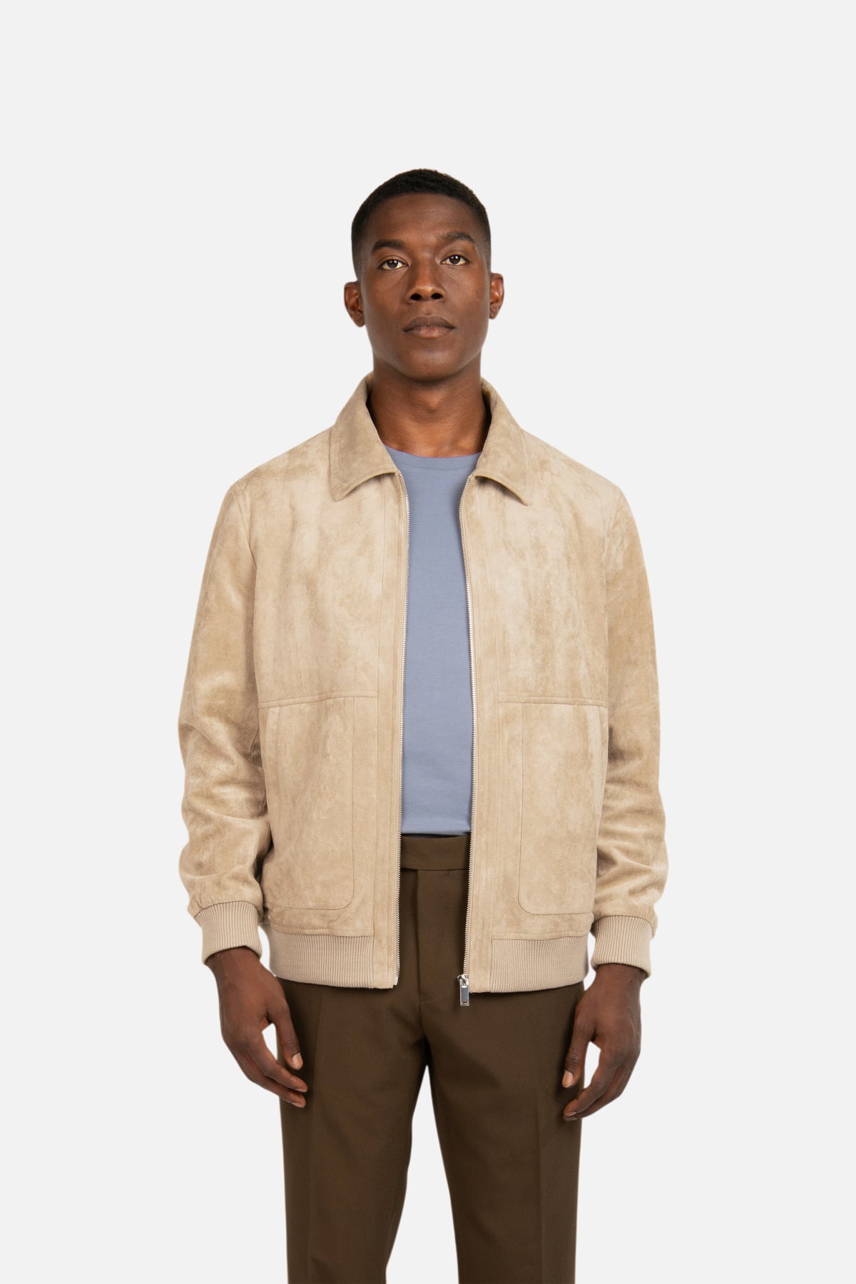 Suede Bomber Jacket