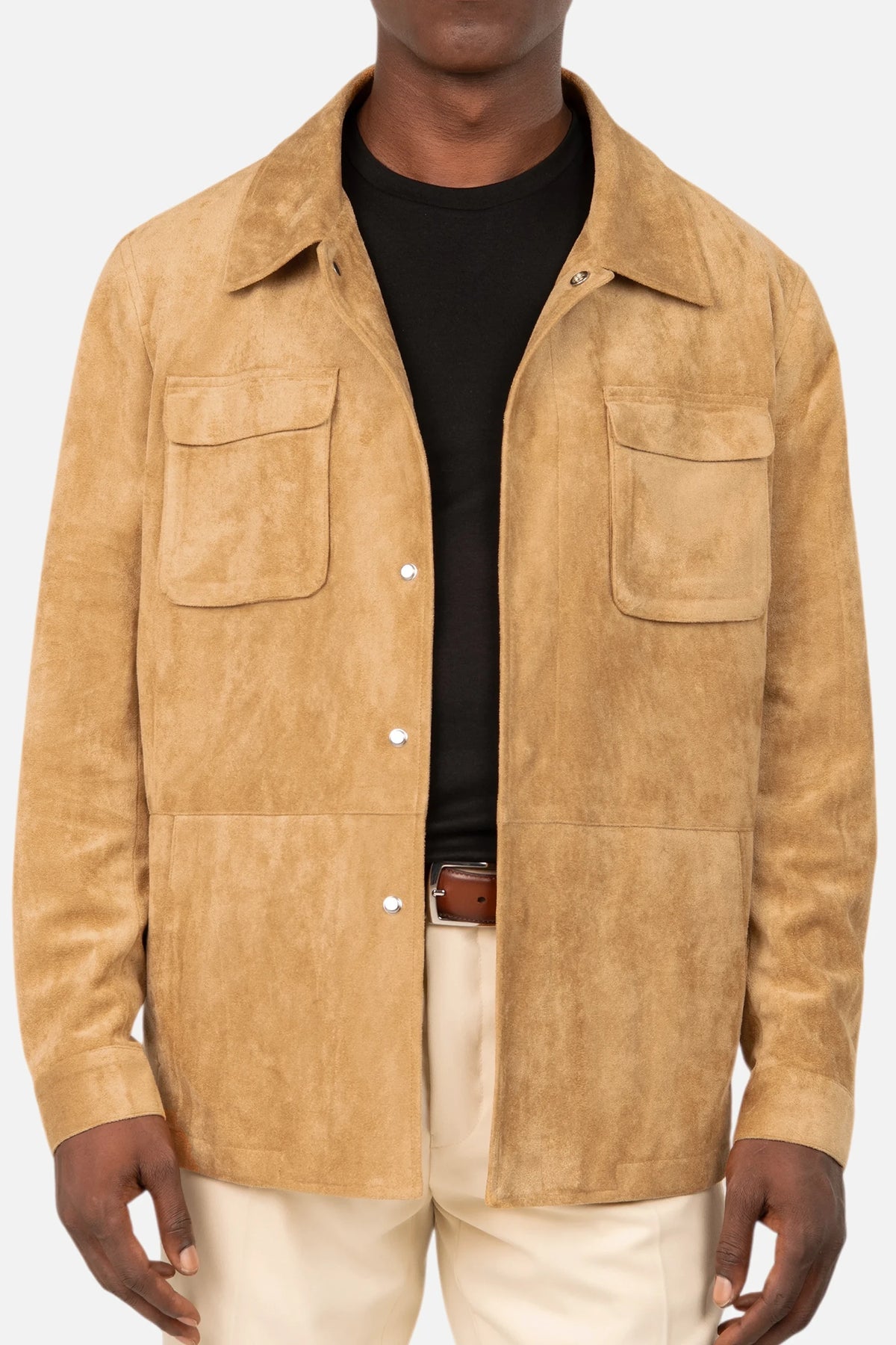 Suede Jacket with Buttons