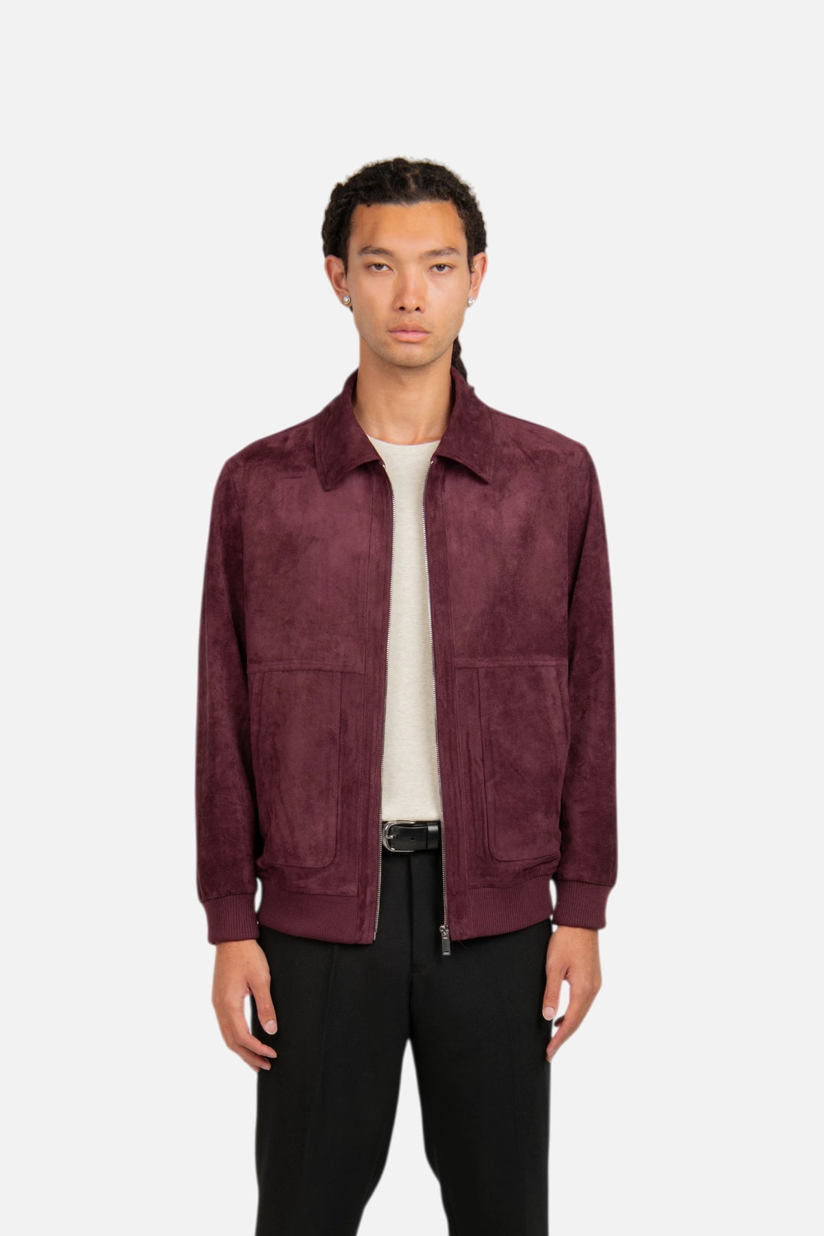 Suede Bomber Jacket