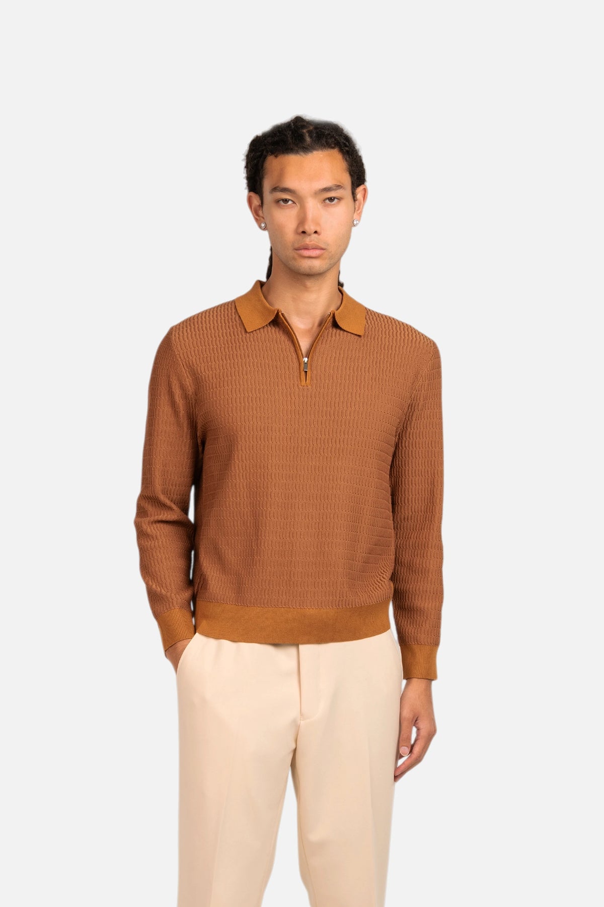 Gemini Quarter Zip Knit Sweater
