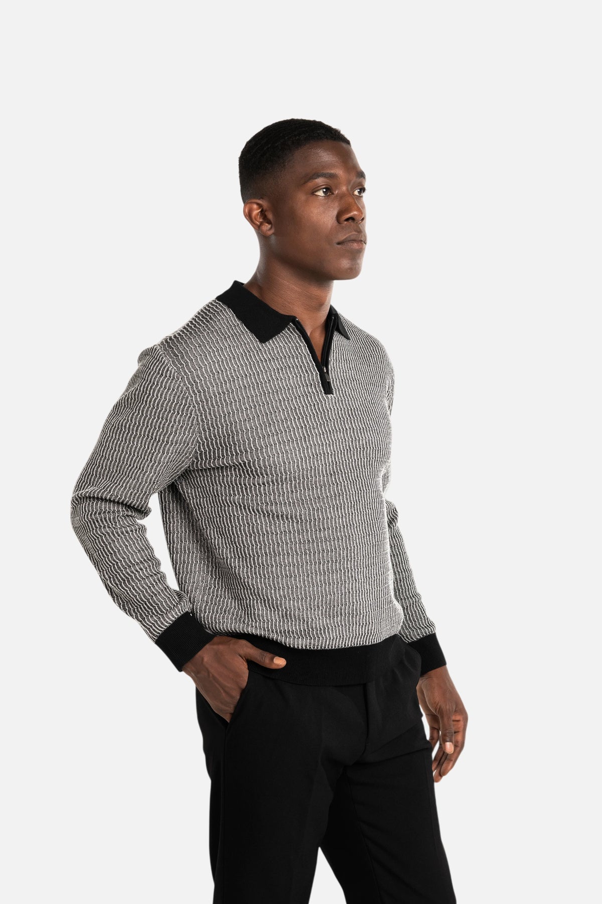 Gemini Quarter Zip Knit Sweater