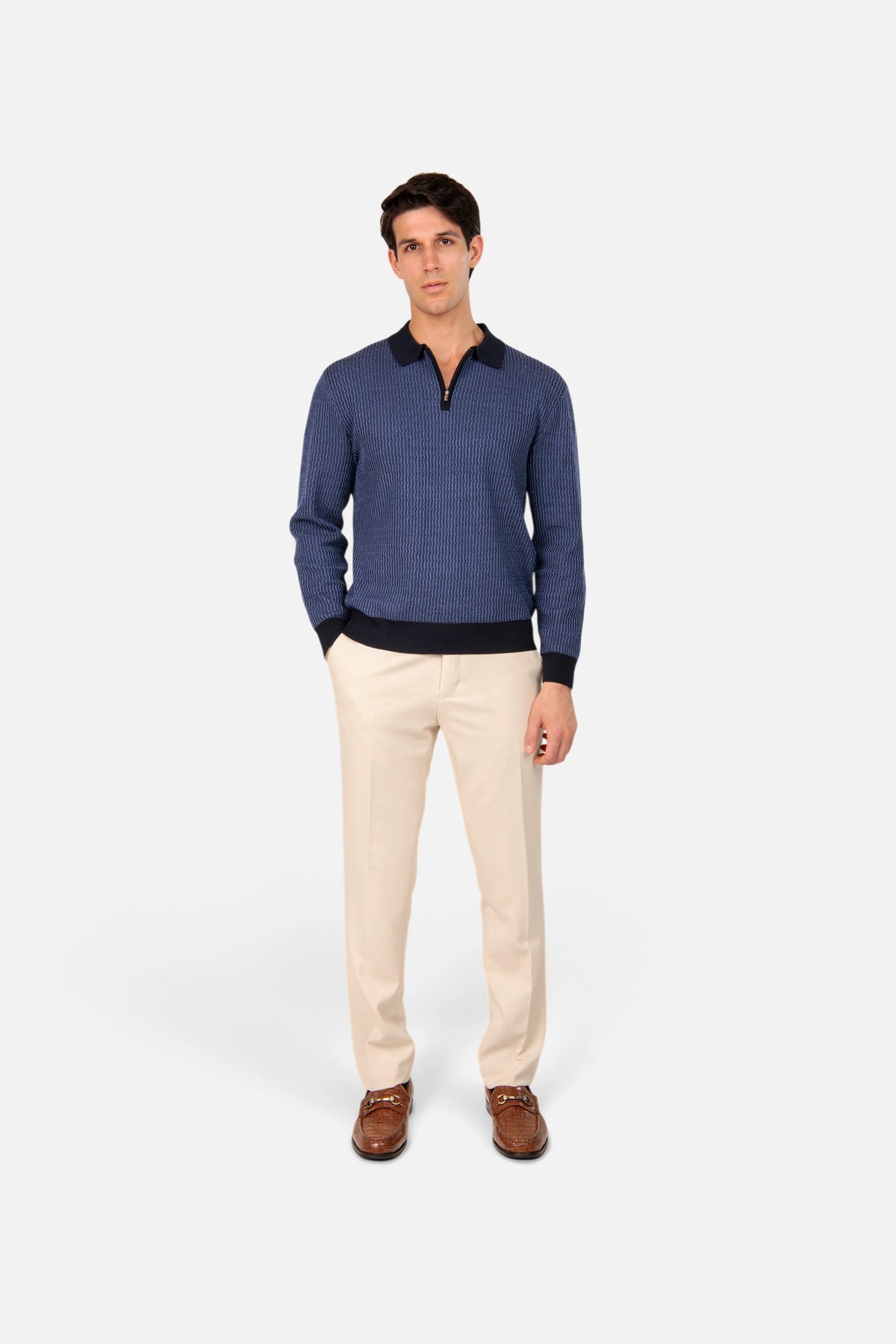 Gemini Quarter Zip Knit Sweater