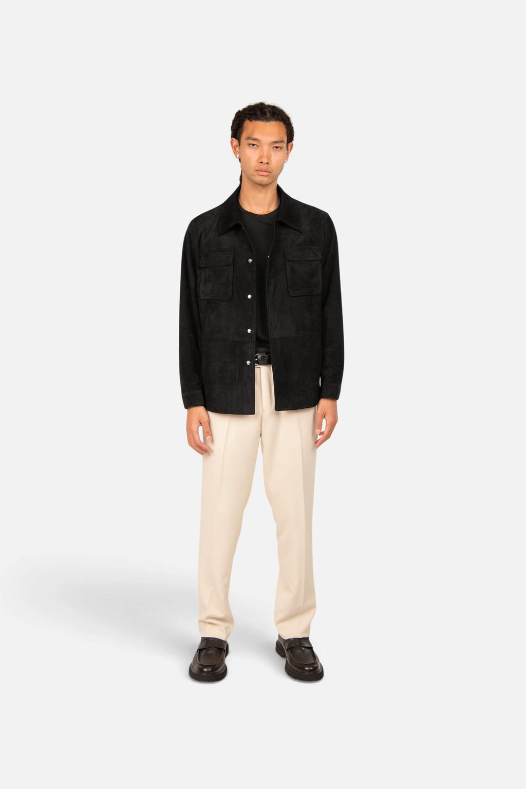 Suede Jacket with Buttons