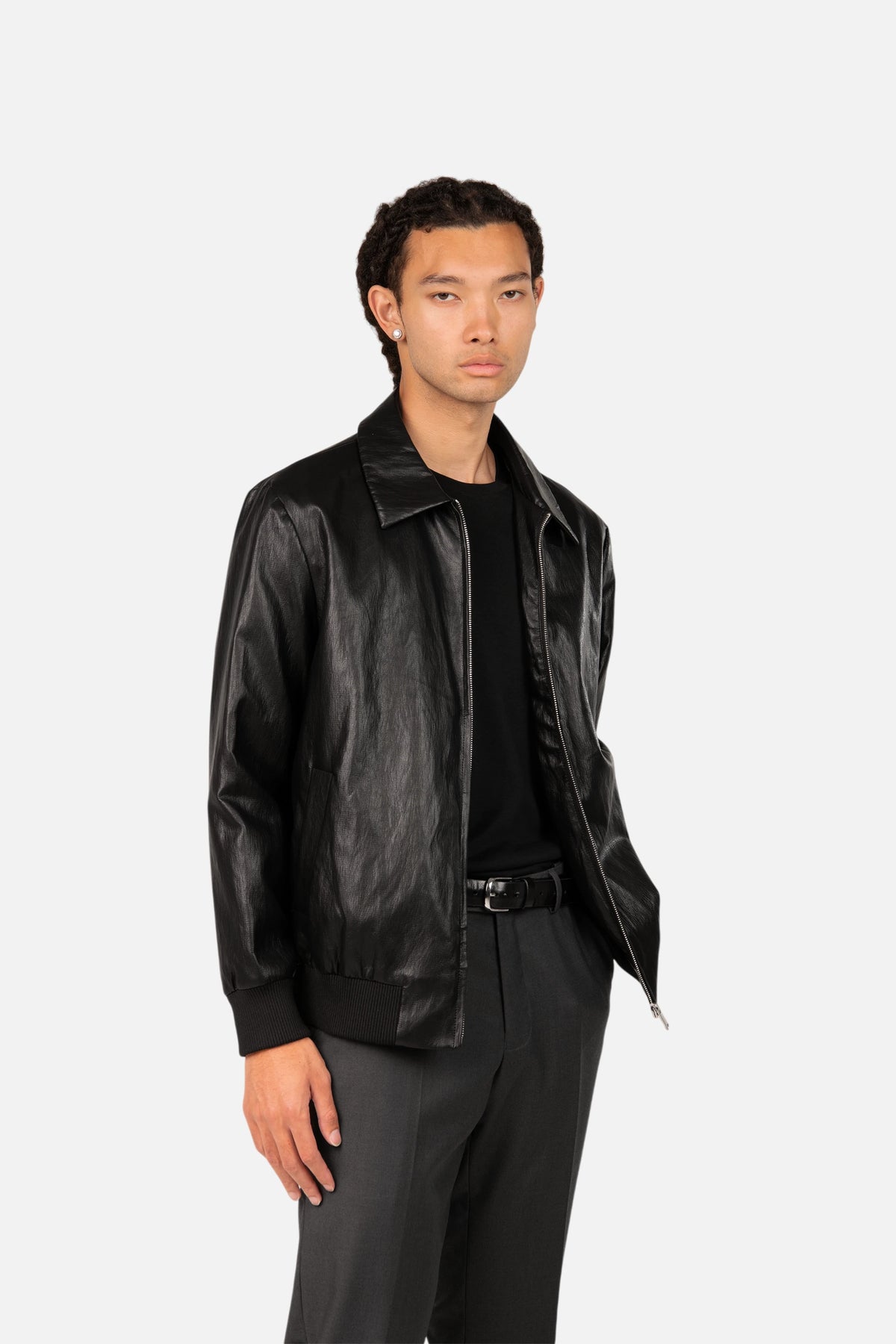 Leather Bomber Jacket