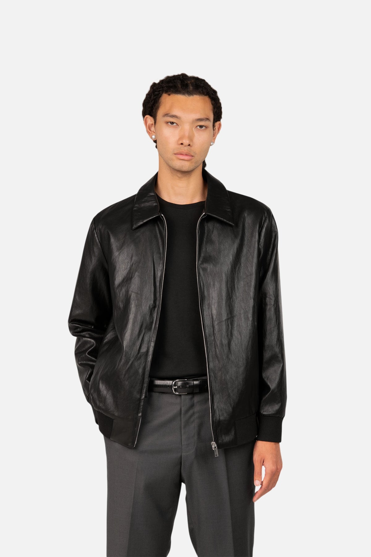 Leather Bomber Jacket
