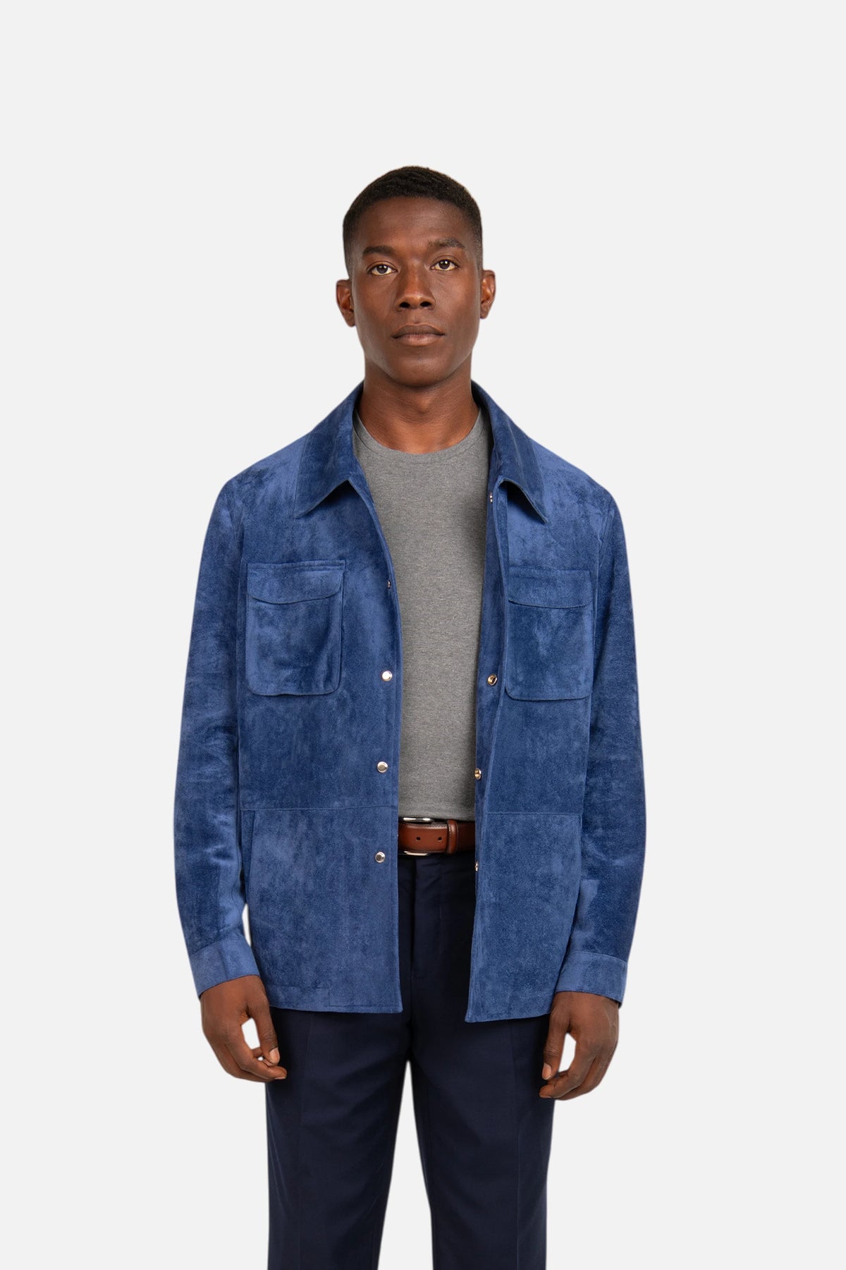 Suede Jacket with Buttons