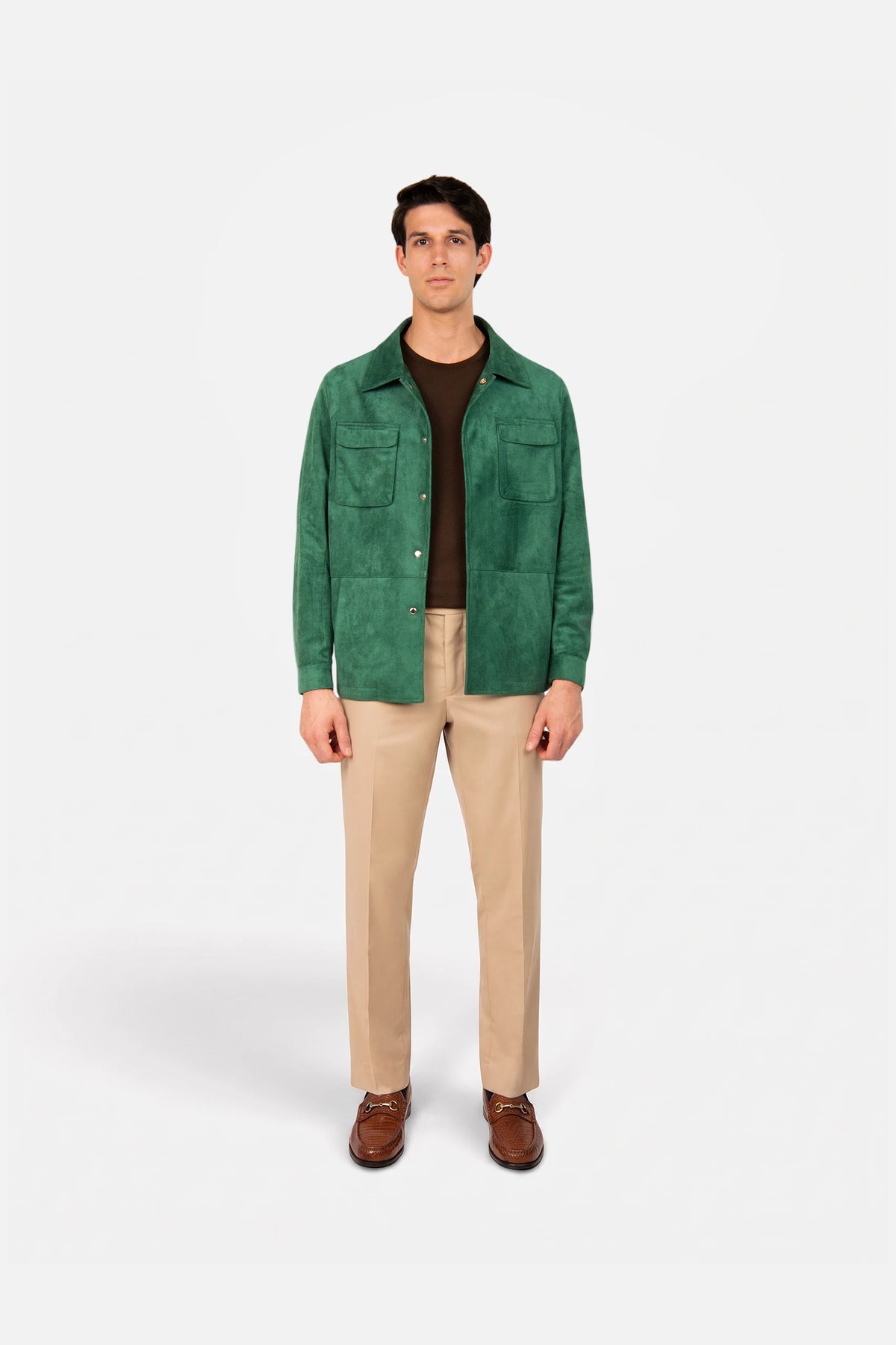 Suede Jacket with Buttons