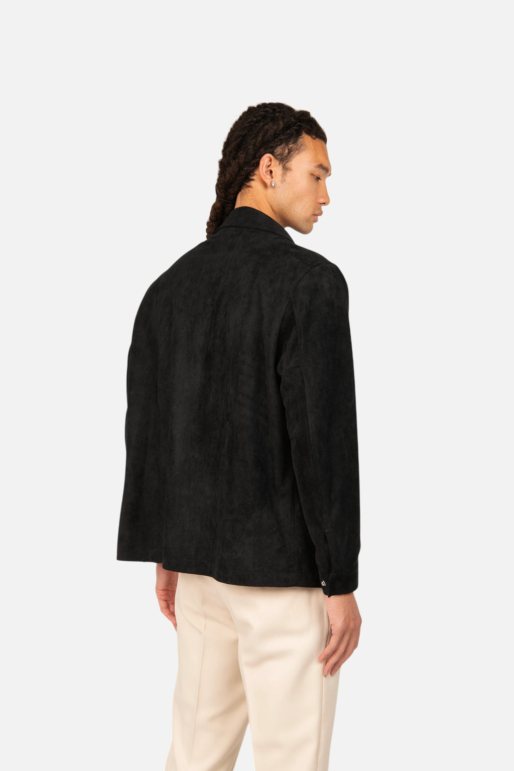 Suede Jacket with Buttons