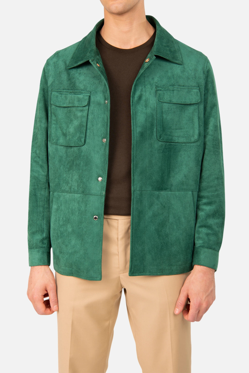 Suede Jacket with Buttons