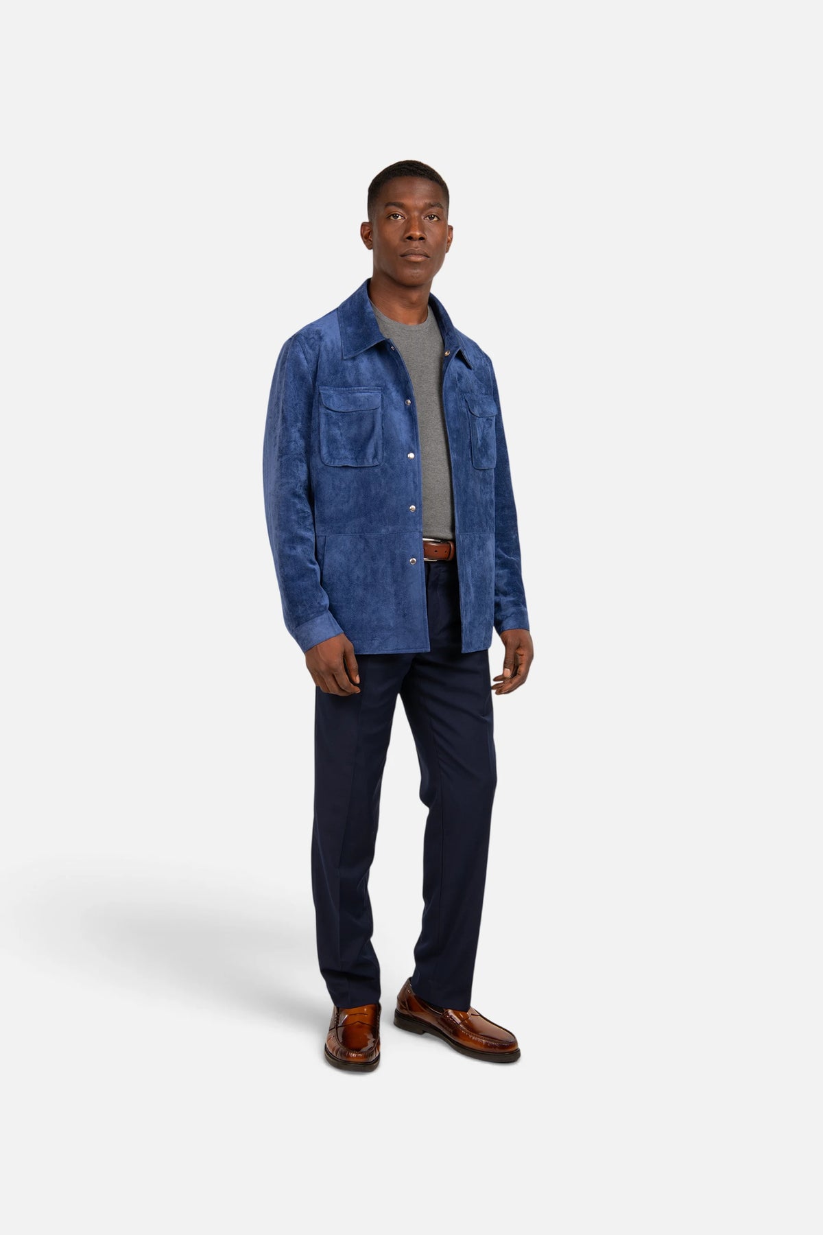 Suede Jacket with Buttons