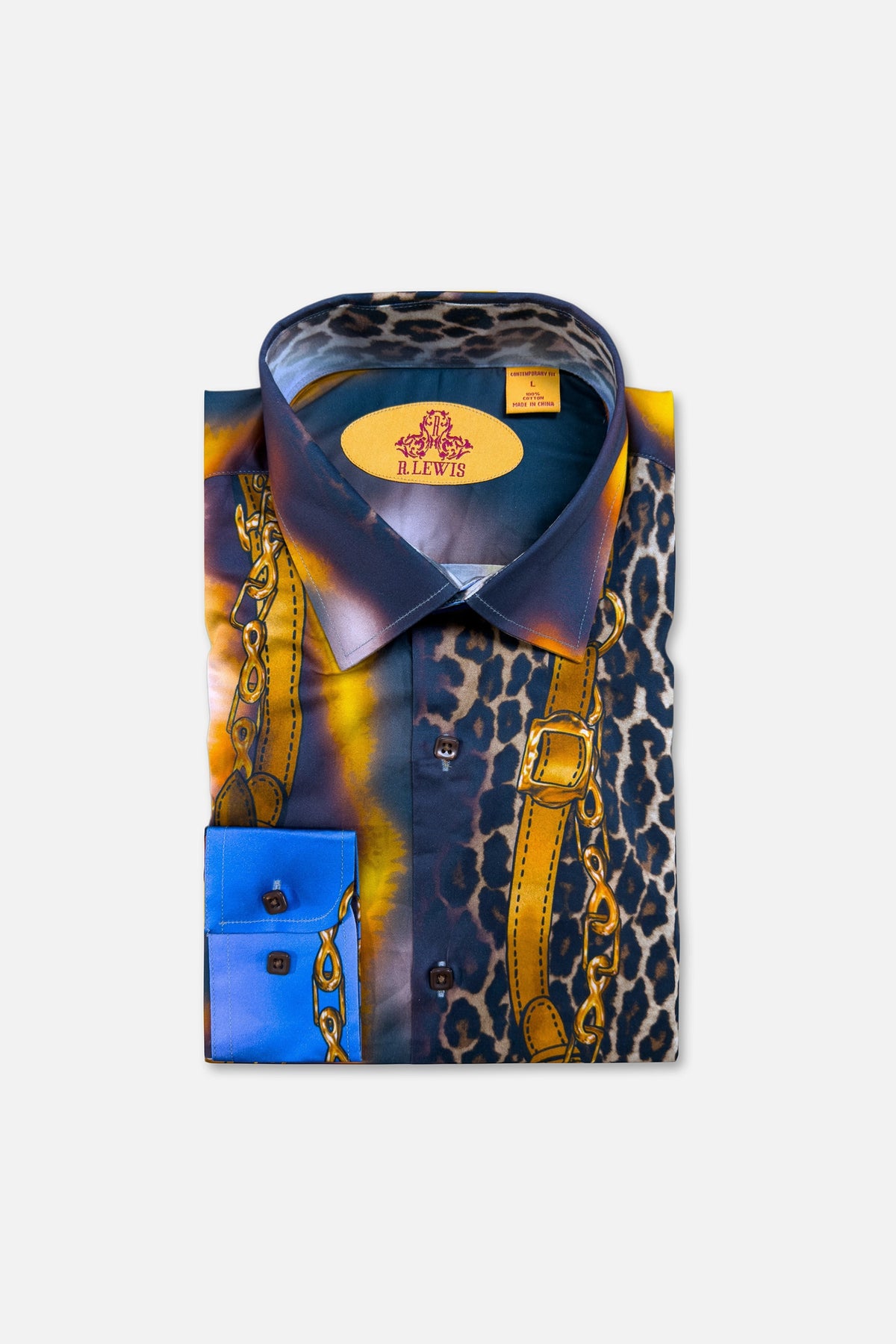 Leopard & Chain Print Shirt