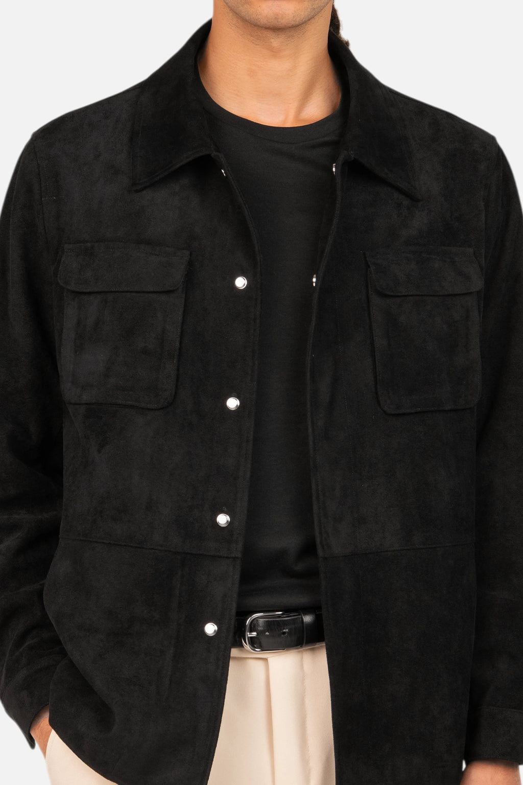 Suede Jacket with Buttons