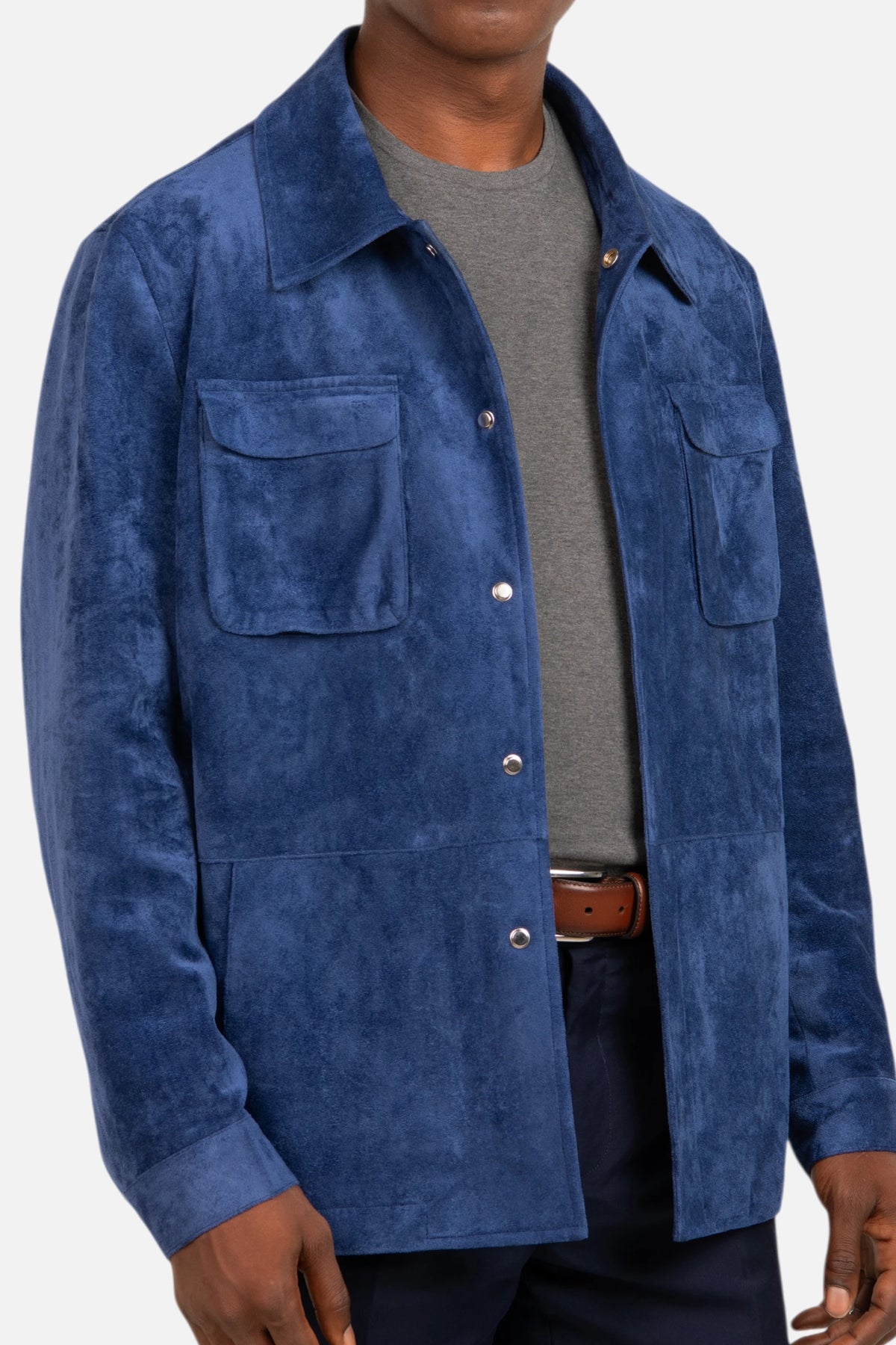 Suede Jacket with Buttons