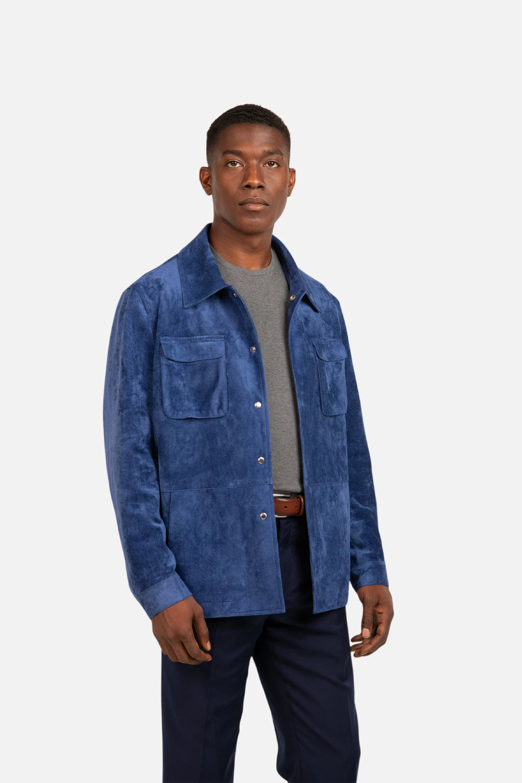 Suede Jacket with Buttons