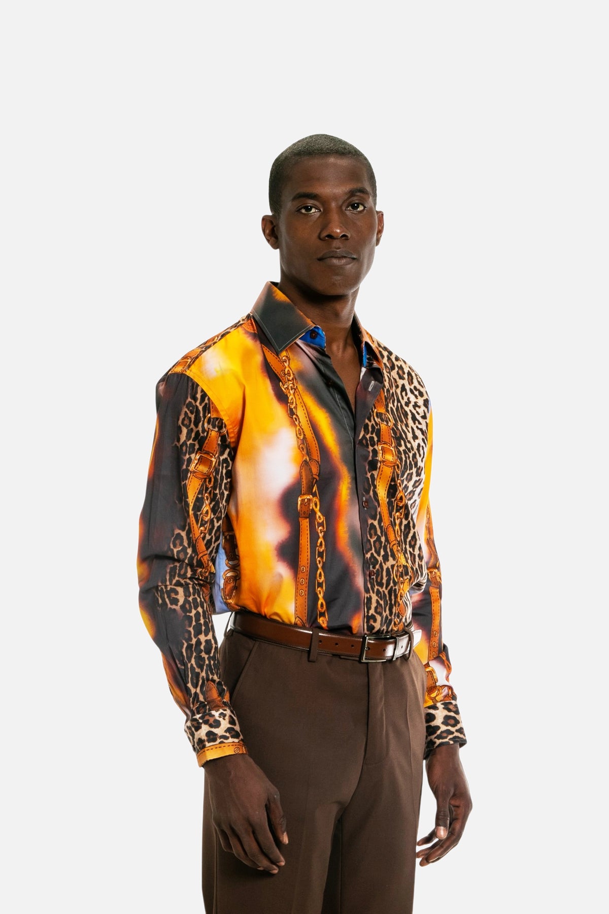 Leopard & Chain Print Shirt