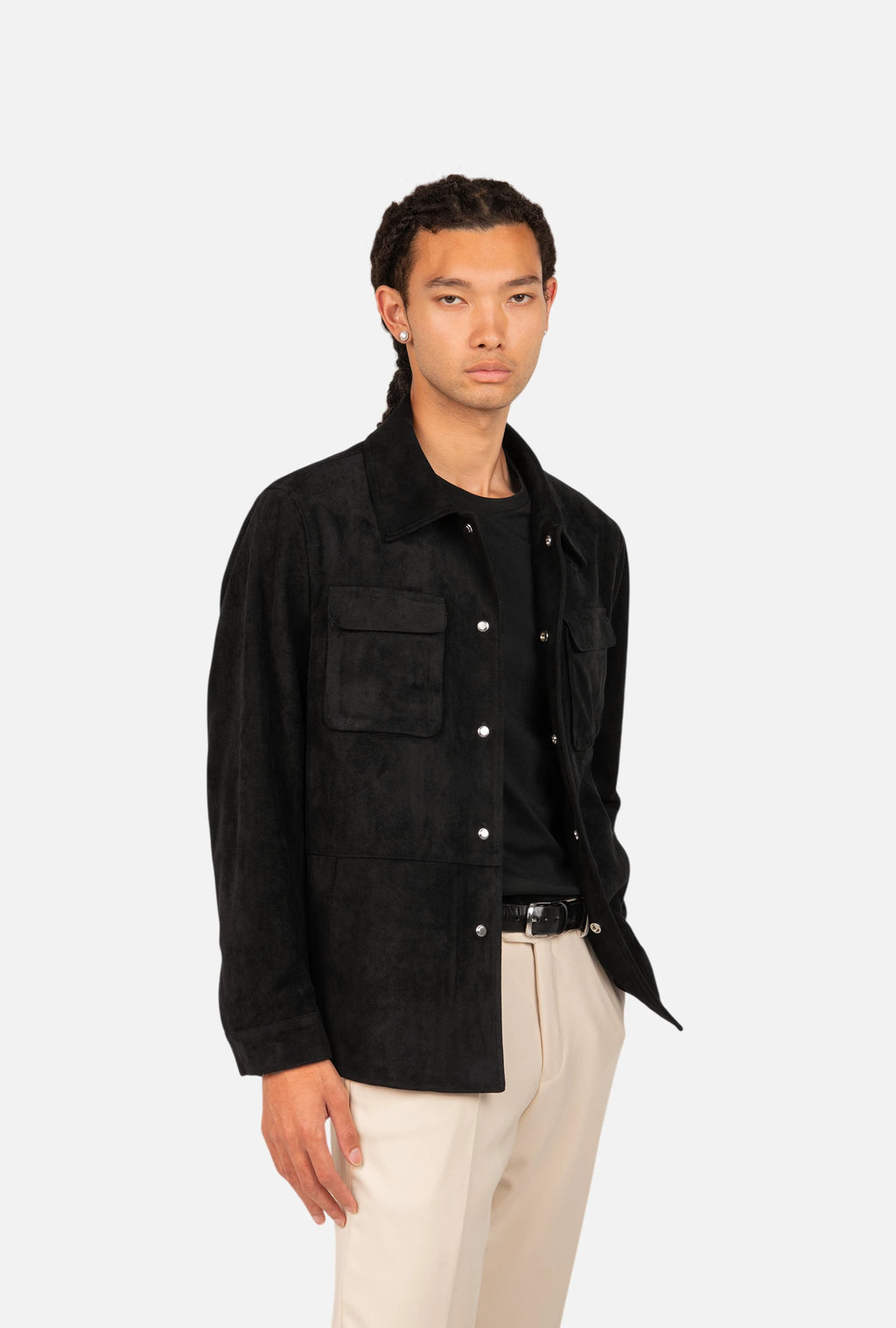 Suede Jacket with Buttons