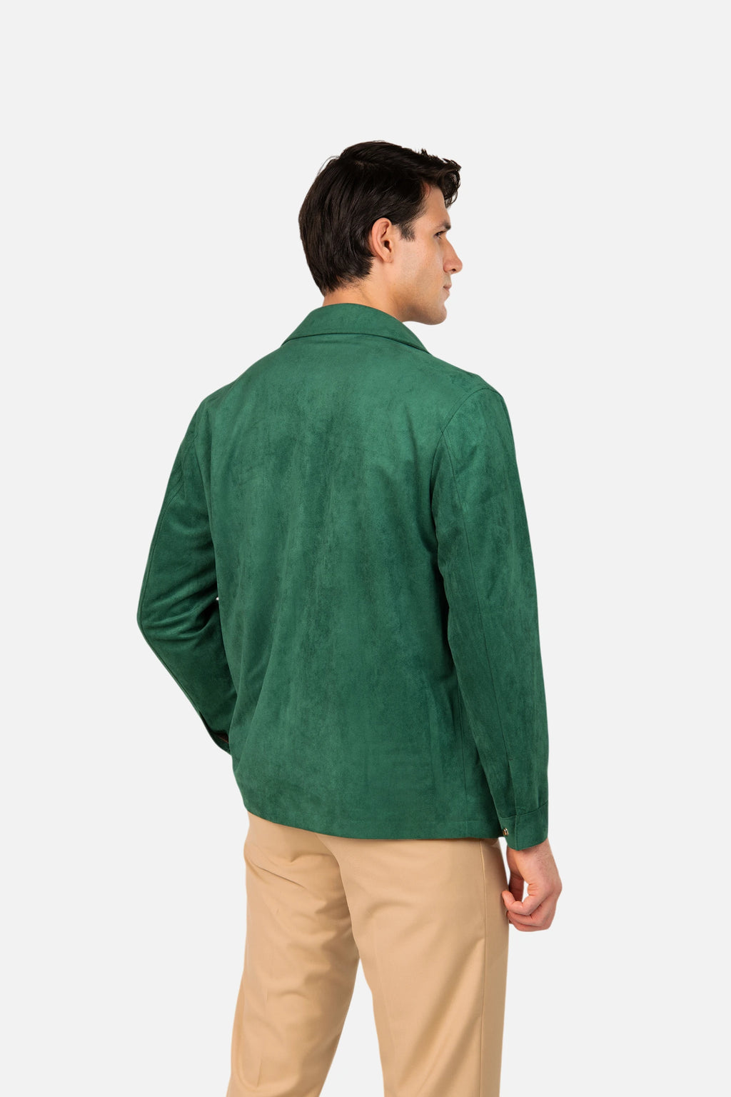 Suede Jacket with Buttons