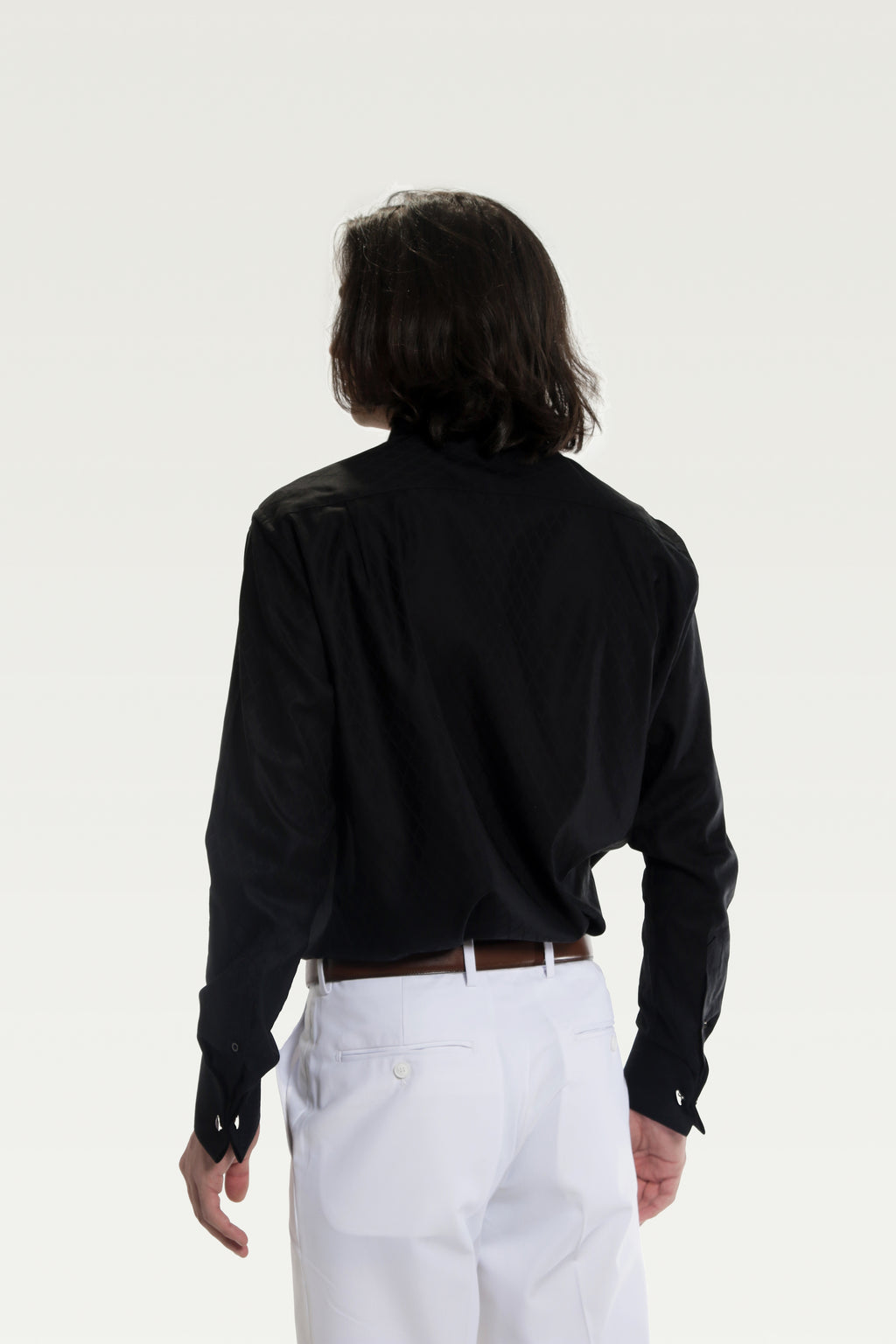 Black Tonal Diamond Dress Shirt