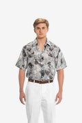 Watercolor Floral Short-Sleeve Shirt